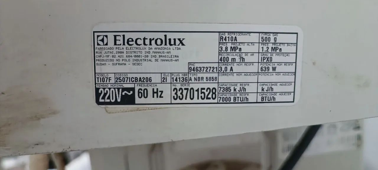 Ar Condicionado Split Electrolux 7000 BTUs - Foto 2