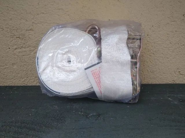 Catraca + Cinta Amarração 1,5 Ton 9 Metros 50mm Branca Nova - Foto 3