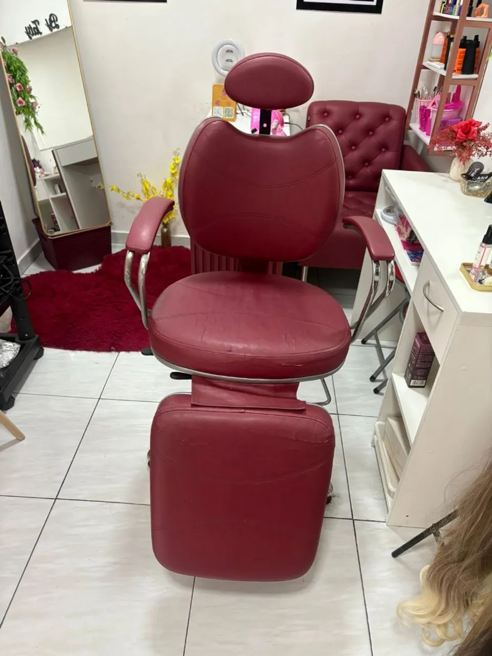 Cadeira de salão de beleza reclinável