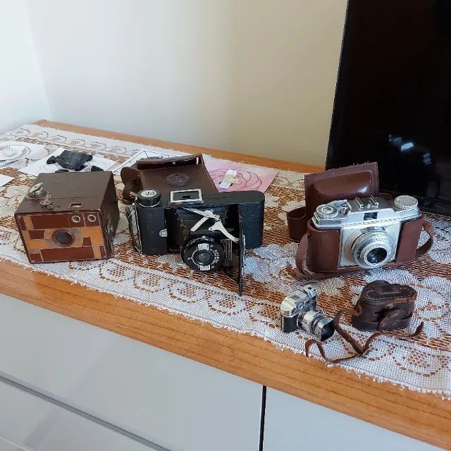 Conjunto de 4 maquinas fotográficas do ano de 1.930