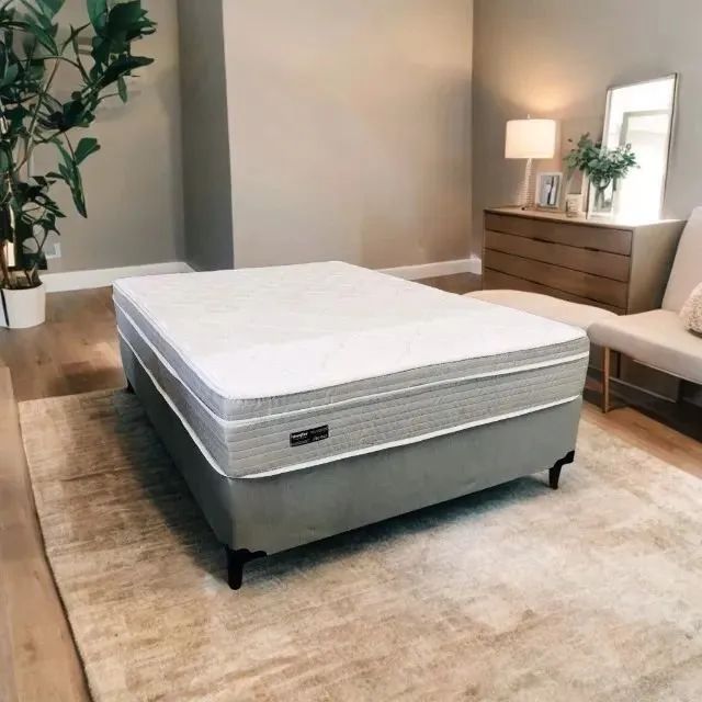  Cama Box Casal Spinger Light + Box Casal