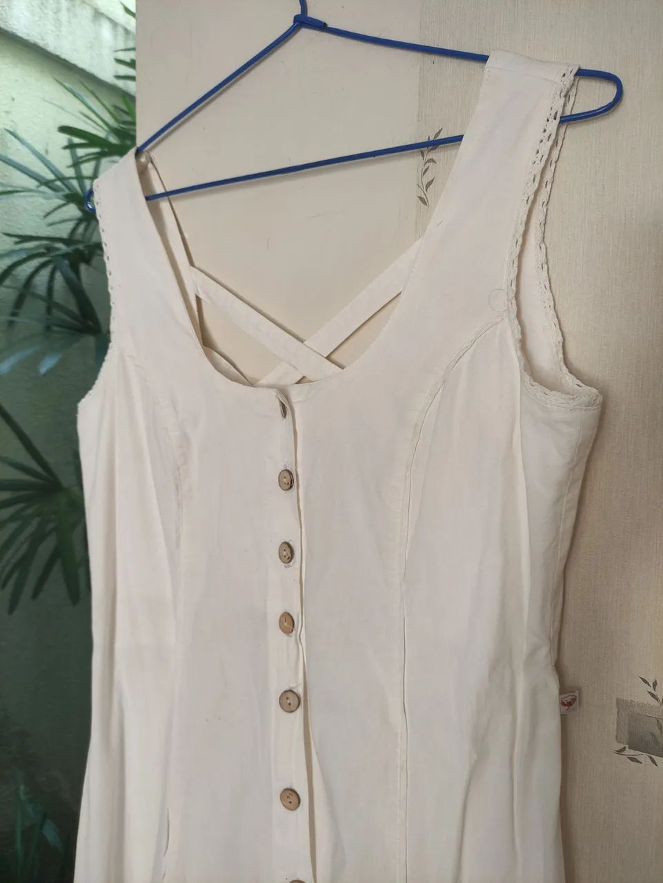 Reserva natural vestido longo algodão com renda gliper 42 - Foto 4