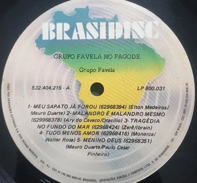 Disco de Vinil LP Grupo Favela no Pagode - Foto 3