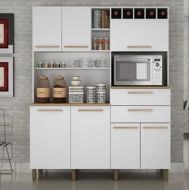 Armário de Cozinha Compacto 7 Portas 2 Gavetas Novo direto da fabrica