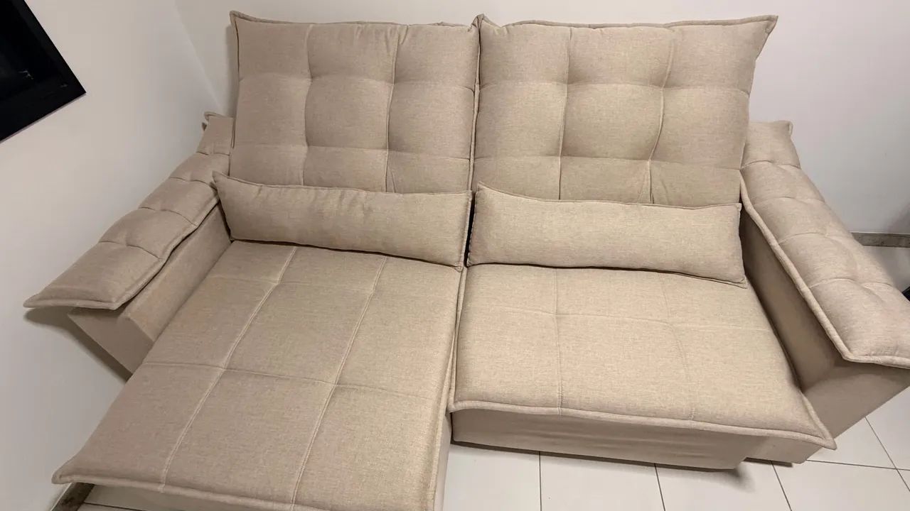 Sofá 3 lugares retrátil e reclinável  - Foto 2