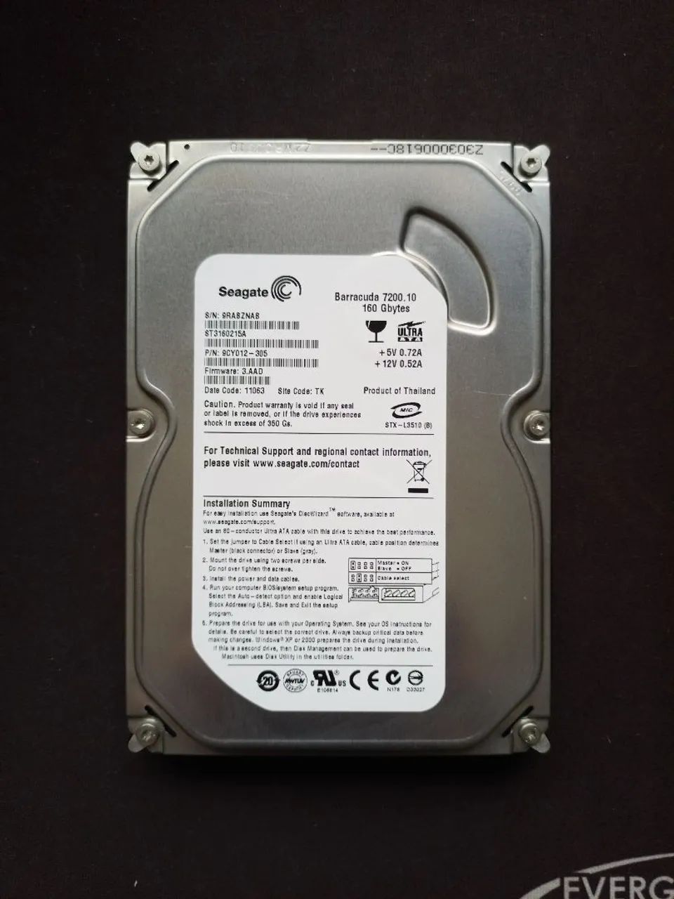 Lote com 2 HD IDE 200GB e 160GB 