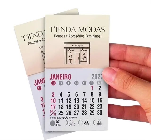 mini calendário 2027