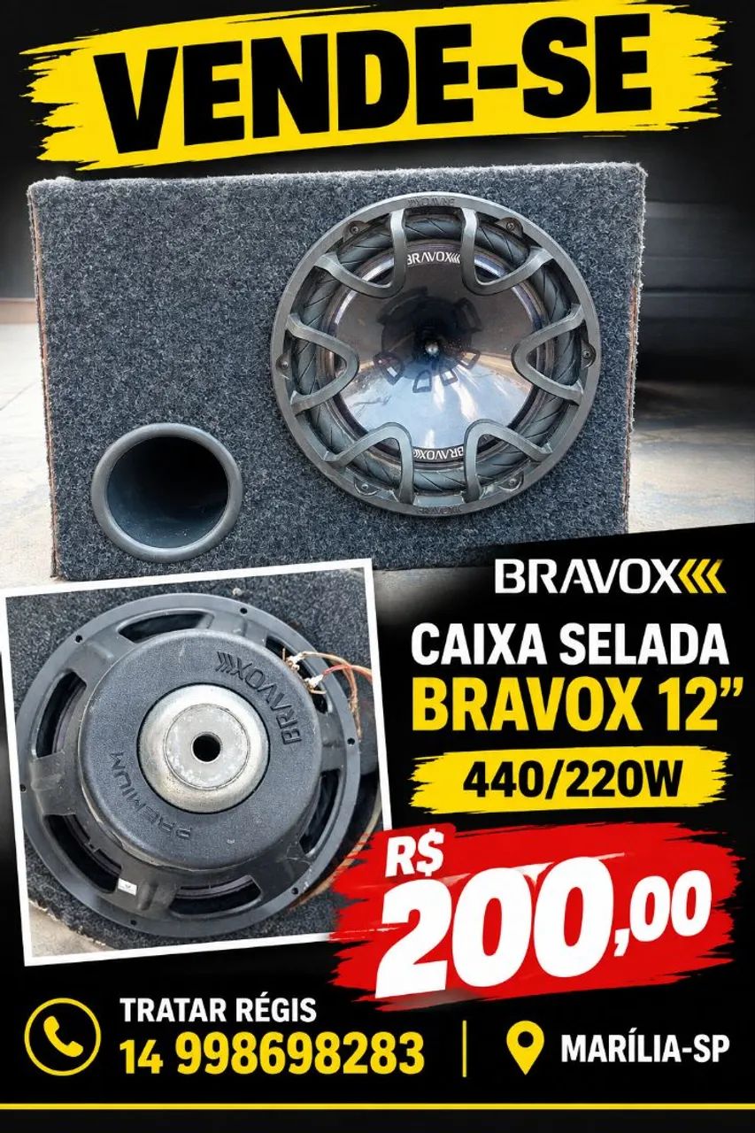 CAIXA SELADA BRAVOX 12