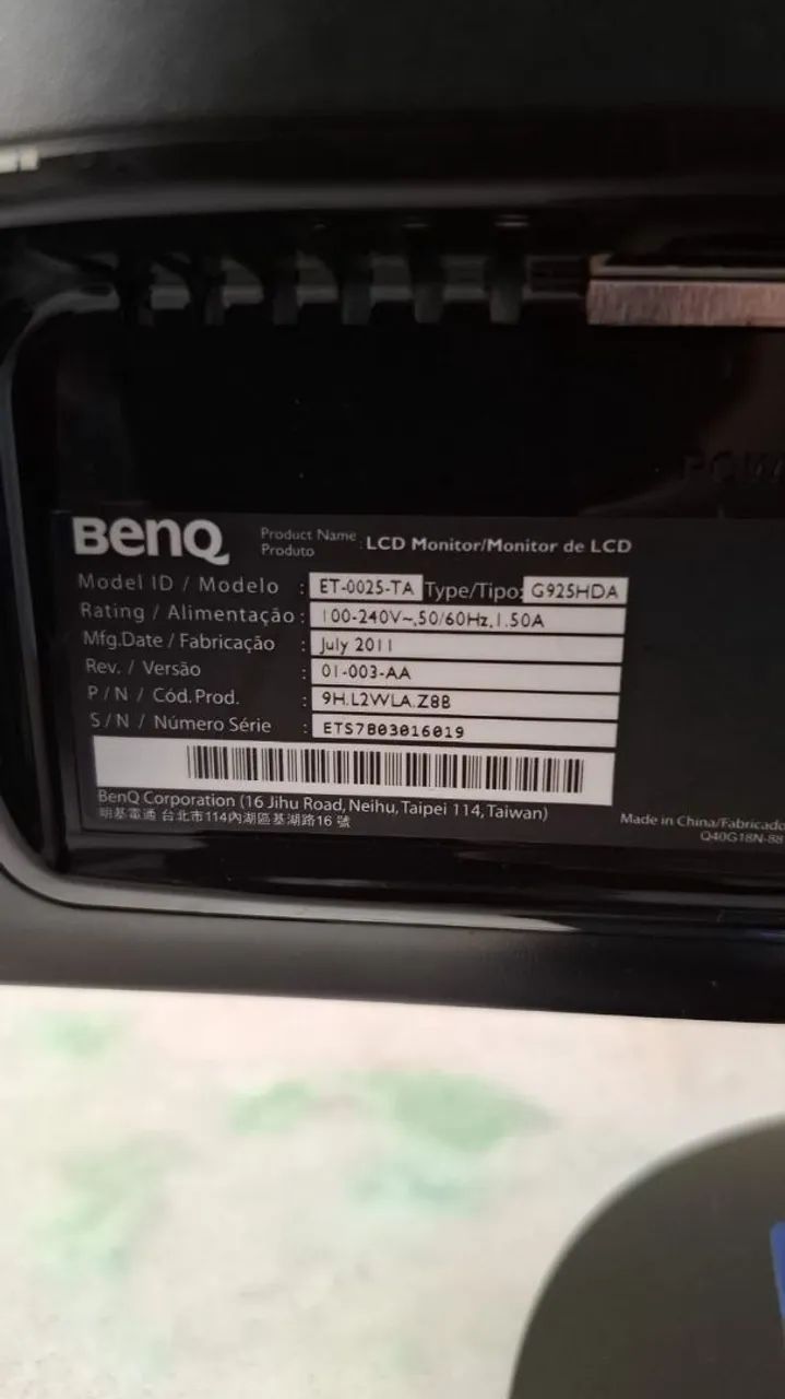 Monitor BenQ 18,5 polegadas  - Foto 2