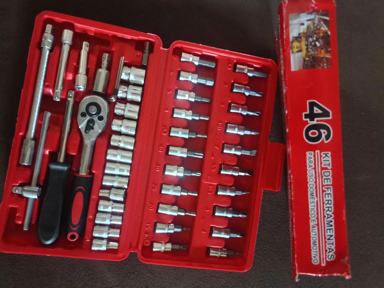 JOGO DE SOQUETES + BITS COM CATRACA - MALETA COMPLETA! ? - Foto 3