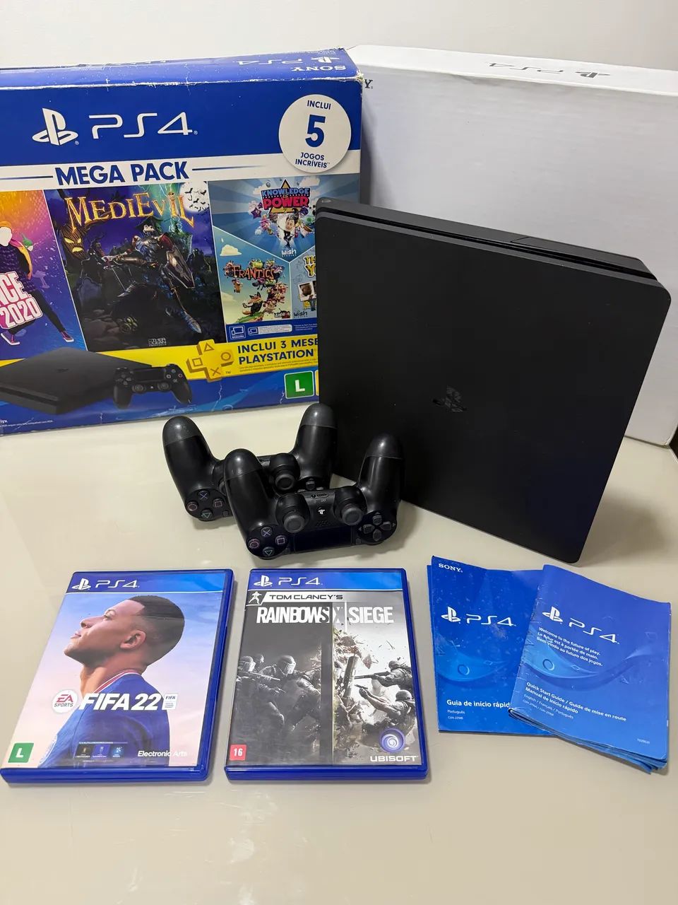 PS4 Slim 1TB | 2 Controles, 2 Jogos, Manuais e Caixa - Foto 3