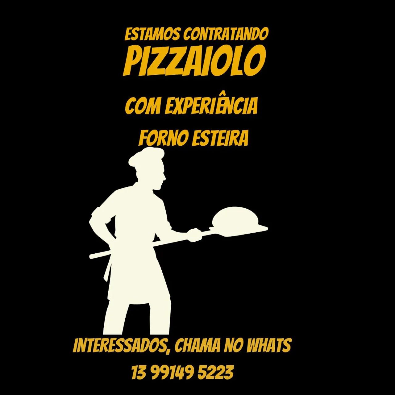 Contrata-se Pizzaiolo (forno esteira)