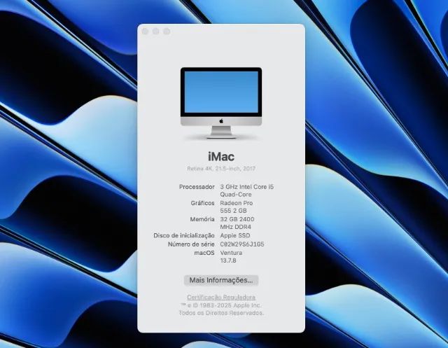 IMac 2017 - 21.5 pol | 32GB RAM + SSD 1 TB | Completo | Impecável