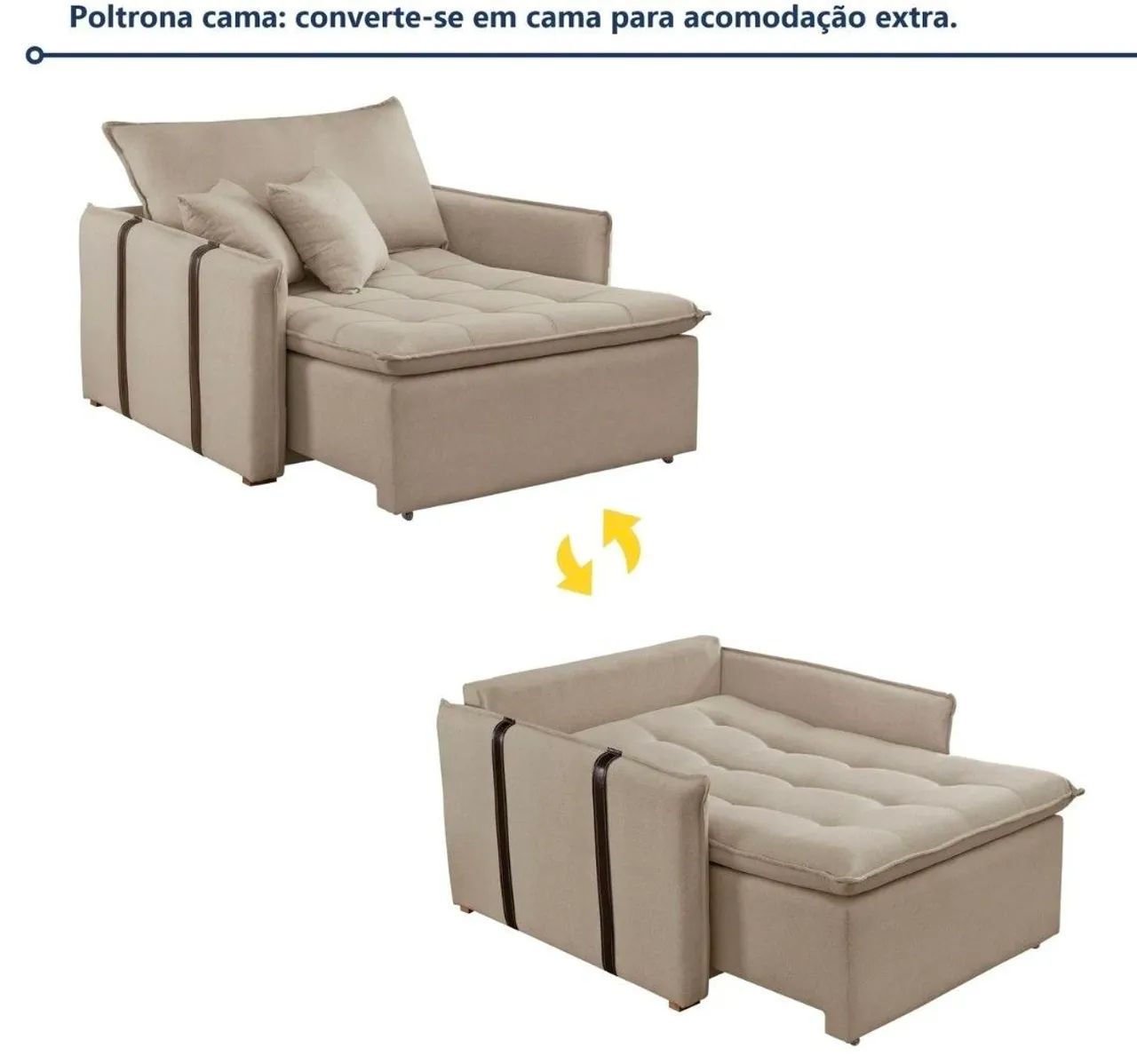 Poltrona retrátil Madeira Madeira já IMPERMEABILIZADA !!  - Foto 4