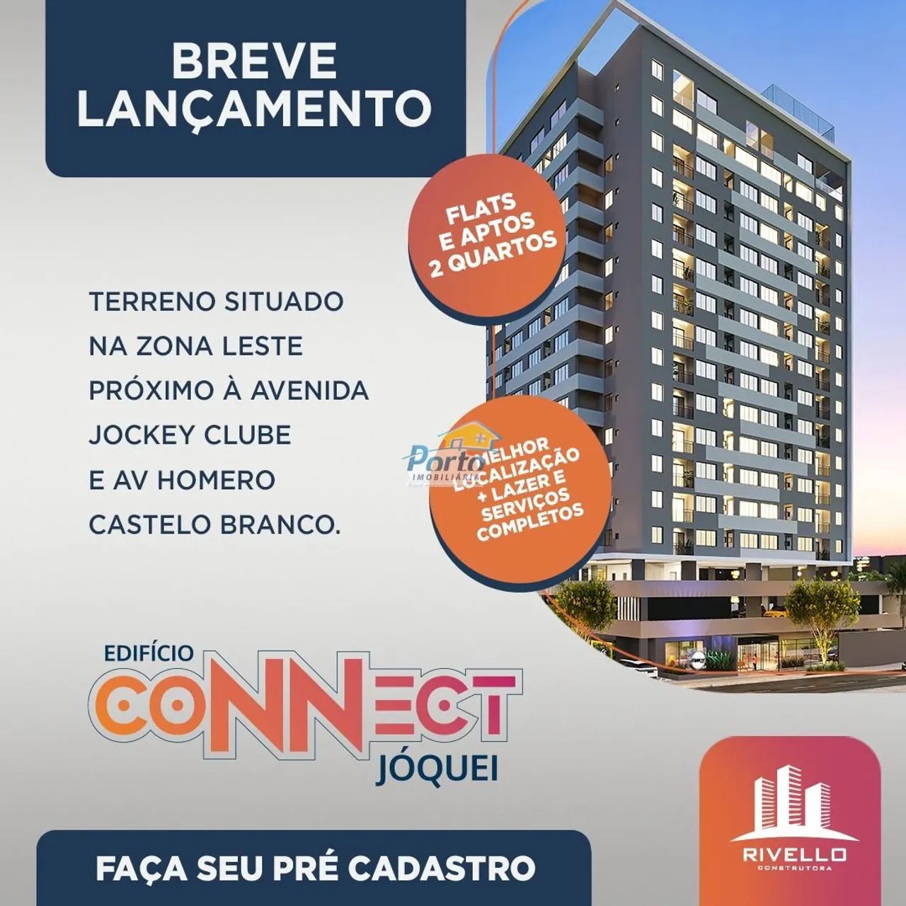 Flat de 01 e 02 Quartos no Cond. Conect Studio Jóquei Bairro Jóquei, Teresina