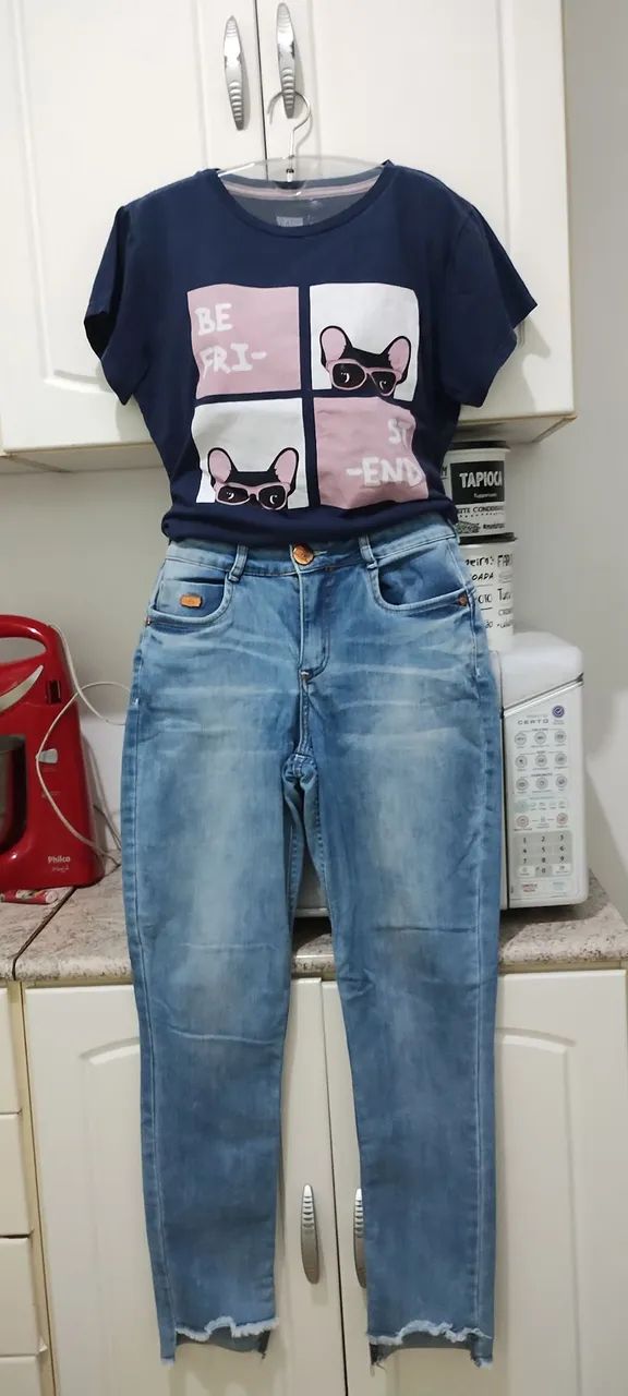 Calça Jeans Alvo da Moda 40 + Camiseta Cast G - Foto 2