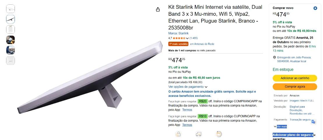 Kits Star link antena mini - Foto 2