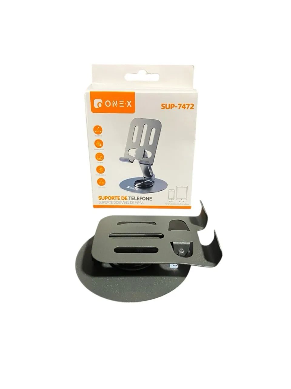 SUPORTE DE MESA GIRATÓRIO PARA CELULAR ONEX SUP-7472  - Foto 3