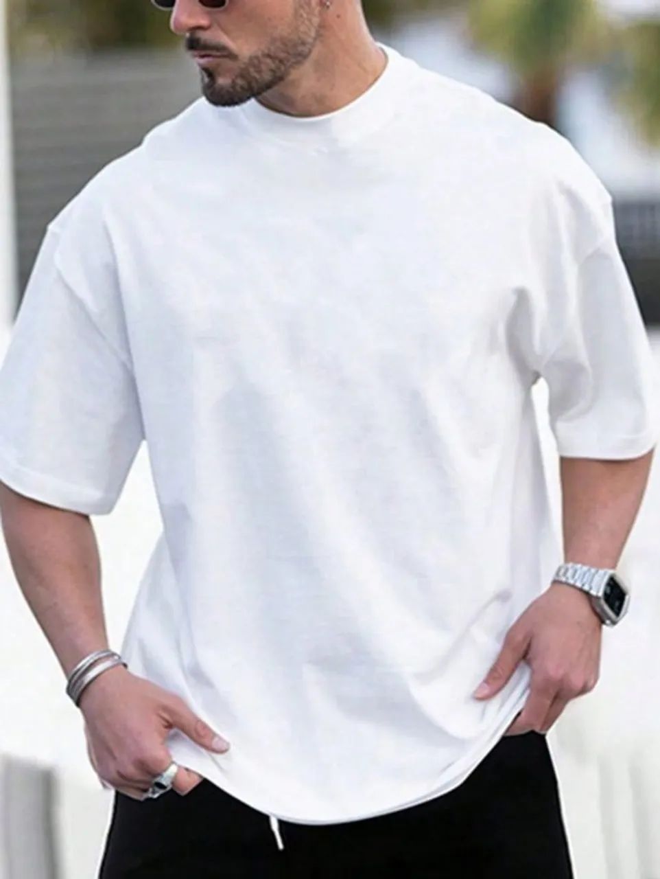 camiseta branca poliester - Foto 3