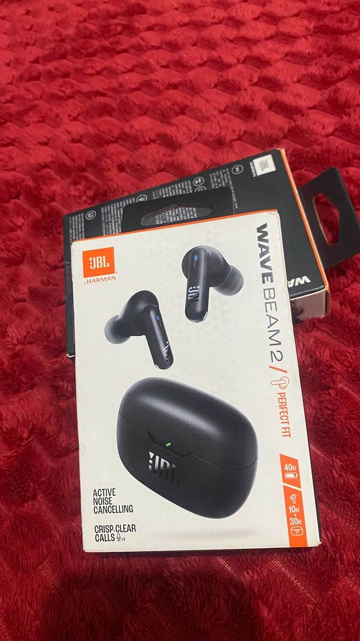 Fone JBL Wave Beam sem fio c/ microfone 