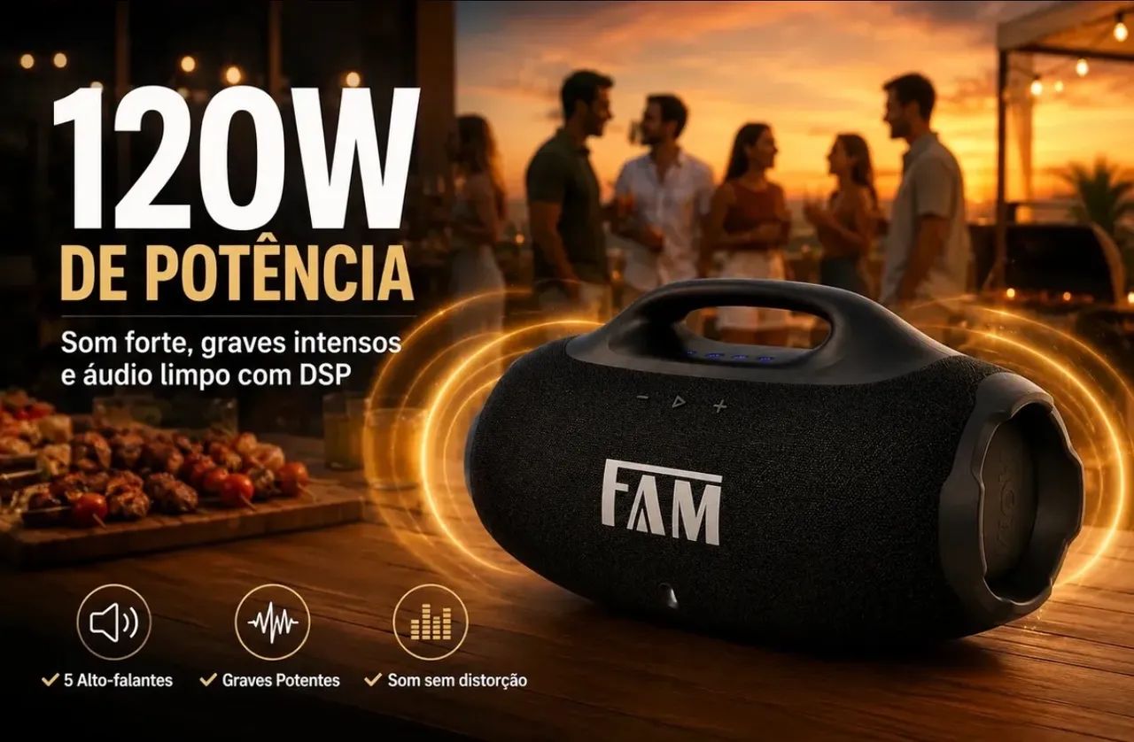 Caixa de som FAM 120w - Foto 3