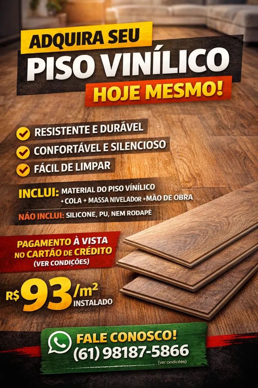 PISO VINÍLICO INSTALADO - Brasília-DF 