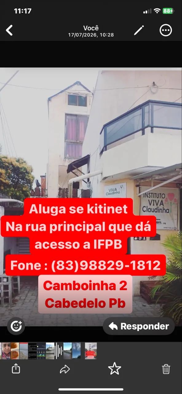 Aluga se kitinet em Camboinha 