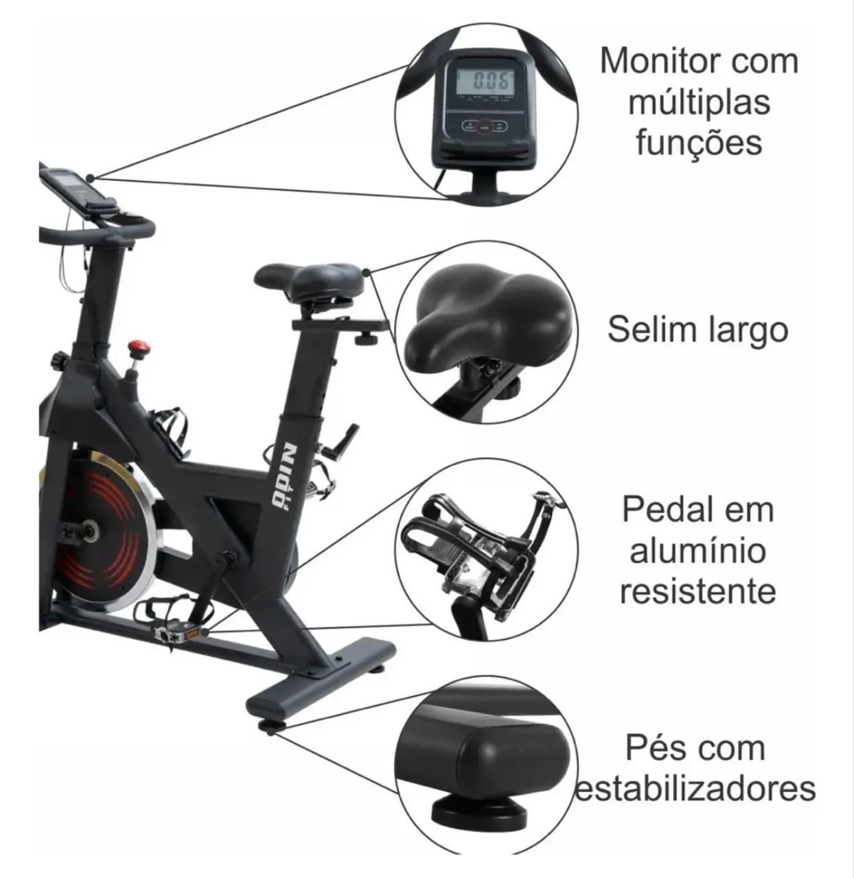 Bicicleta Ergométrica para Spinning Odin Fit PACE5000 - Foto 3