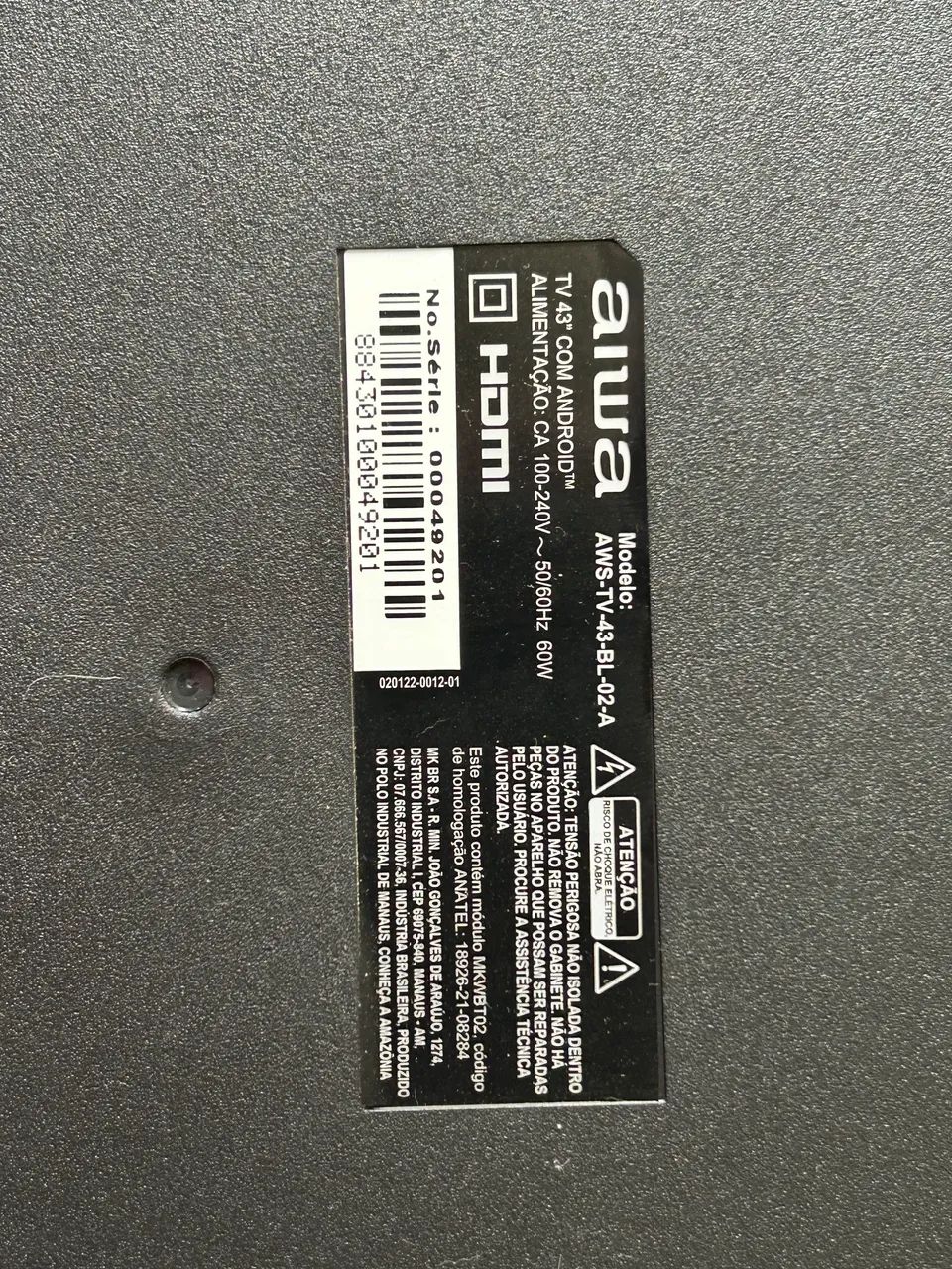 Smart tv AIWA retirada de peças  - Foto 3