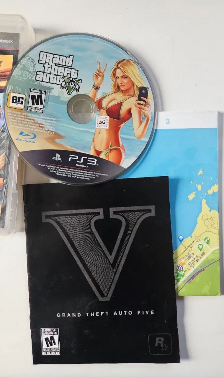 Gta V Ps3 original fisico seminovo Playstation 3 - Jogos de Vídeo