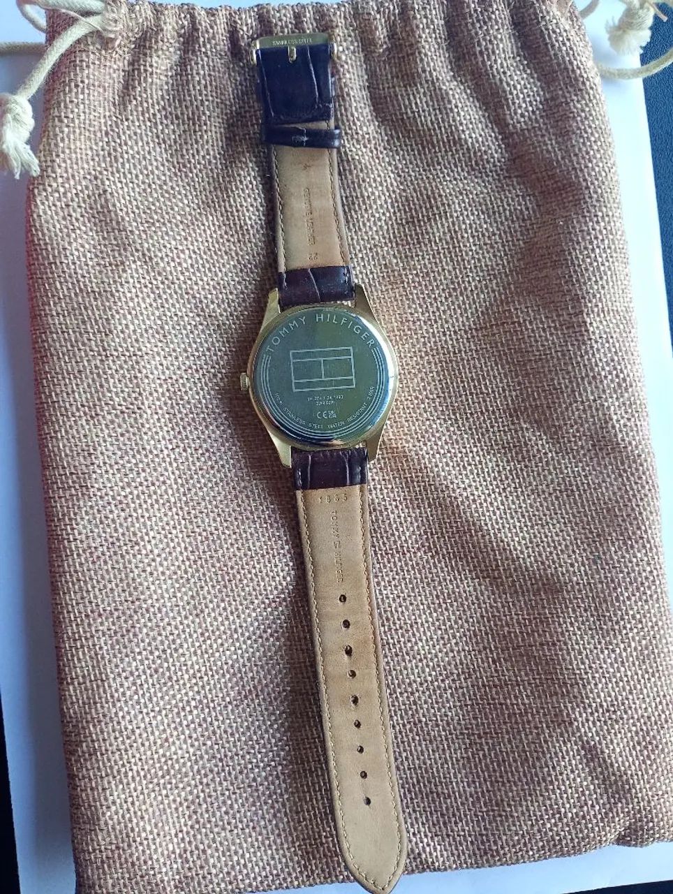 Relógio Tommy Hilfiger Original Masculino - Couro Marrom - Foto 2