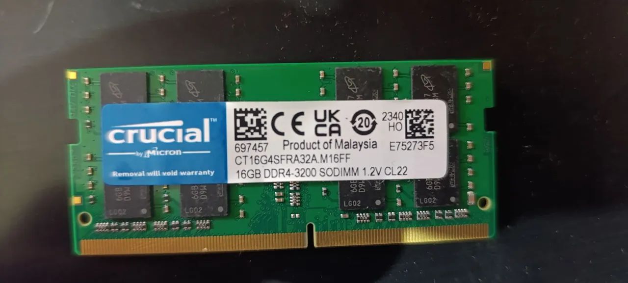 Memória RAM ddr4 16gb para notebook 