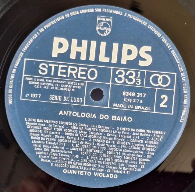 Vinil Lp Quinteto Violado Antologia do Baião  Original - Foto 4