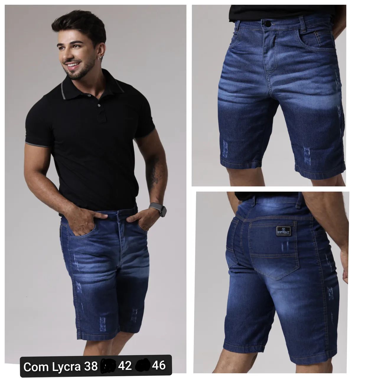 Bermudas Jens masculina 