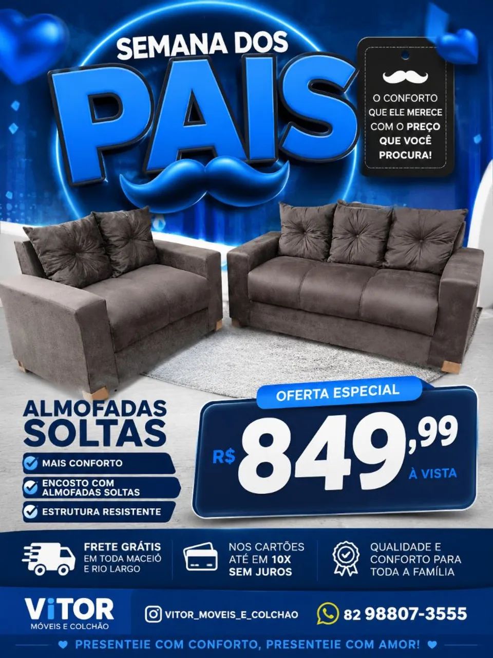 OFERTA CONJUNTO SOFA ALMOFADA SOLTAS