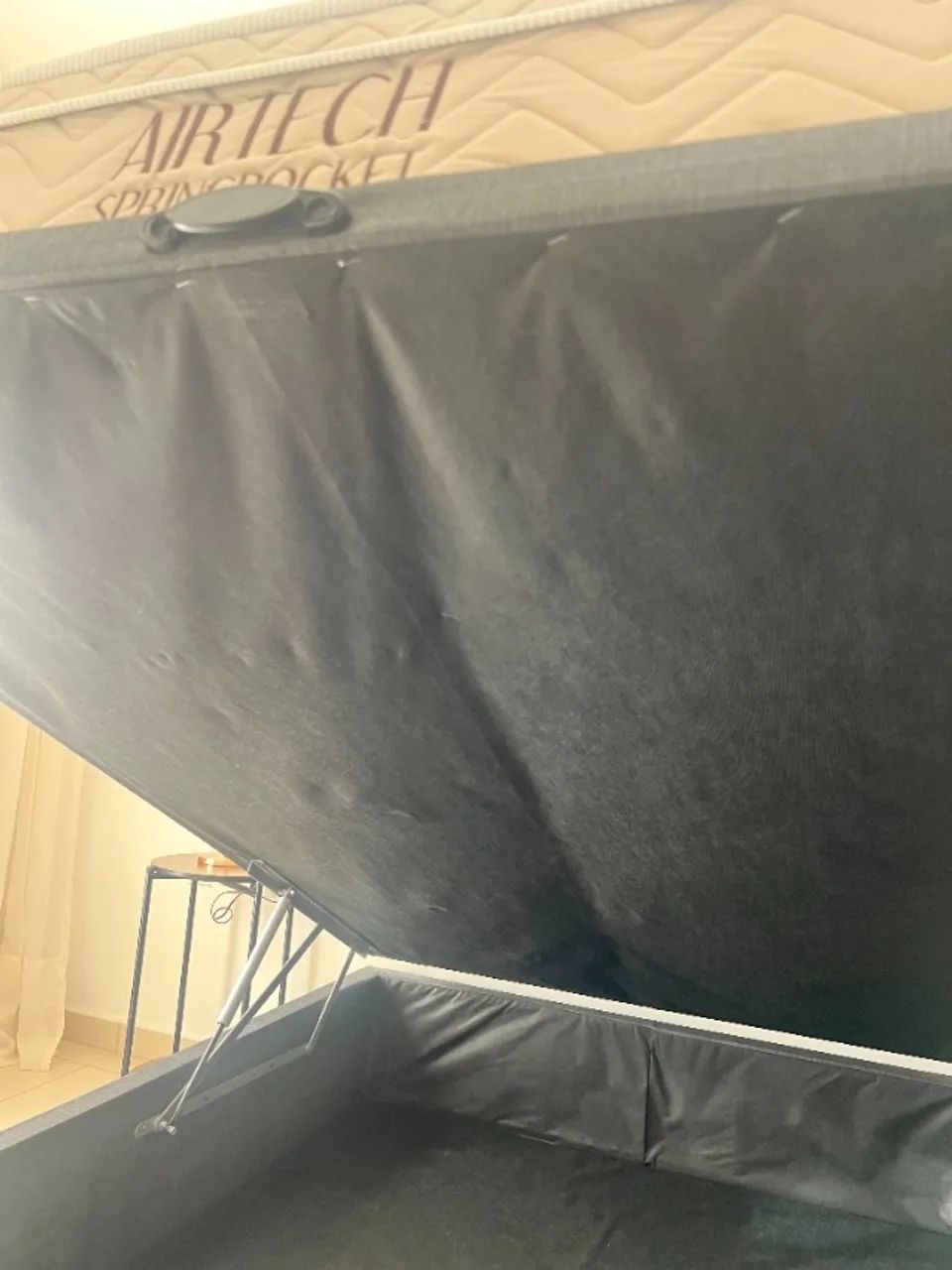 CAMA CASAL: COLCHÃO ORTOBOM COM BASE BAU - Foto 4