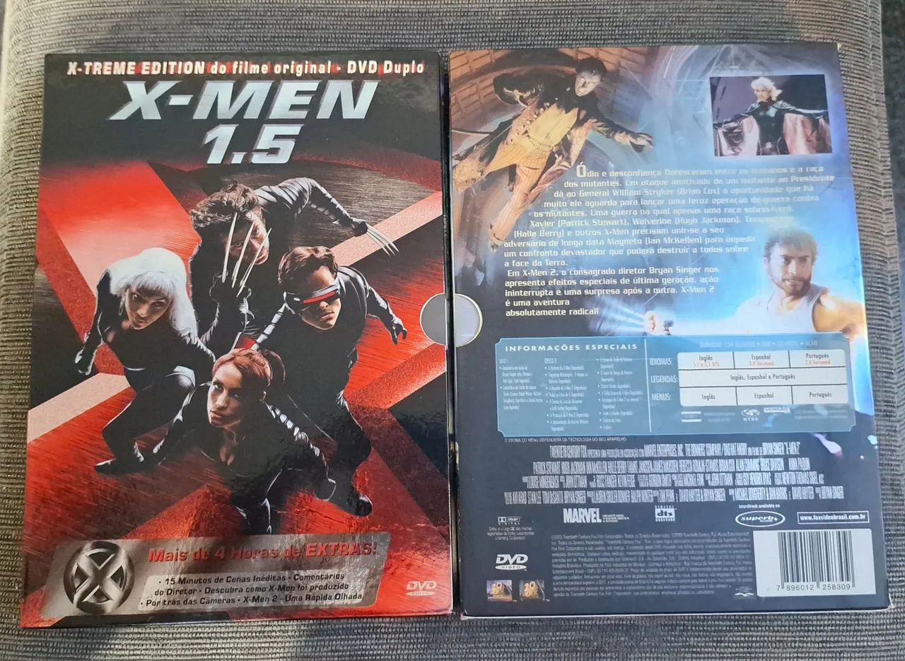DVDs Duplos X-Men 1.5 e X-Men 2 - DVD, Blu-Ray e Vídeo Cassete