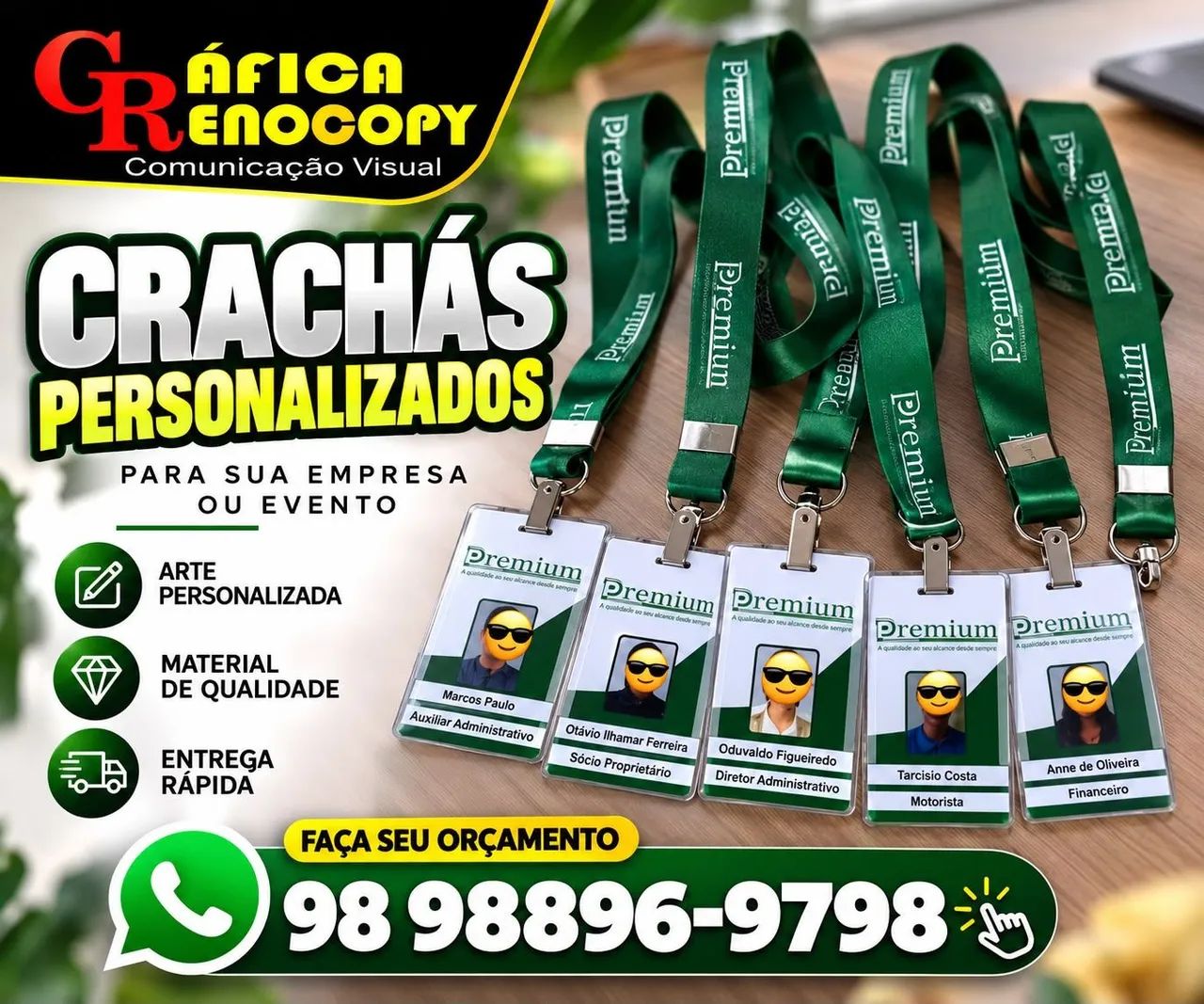 Crachá personalizado - Foto 4