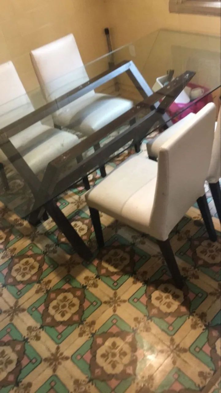 Mesa vidro 4 cadeiras65153861490178122