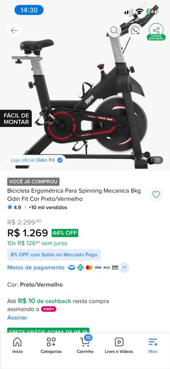 Bicicleta ergométrica nova - Foto 2
