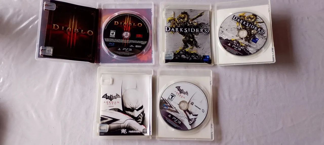Lote de jogos Darksiders Batman Diablo ps3