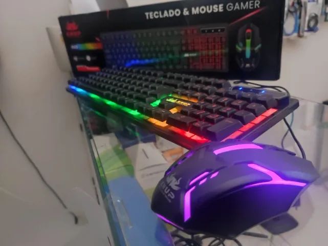 Kit teclado e mouse gamer - Novo 