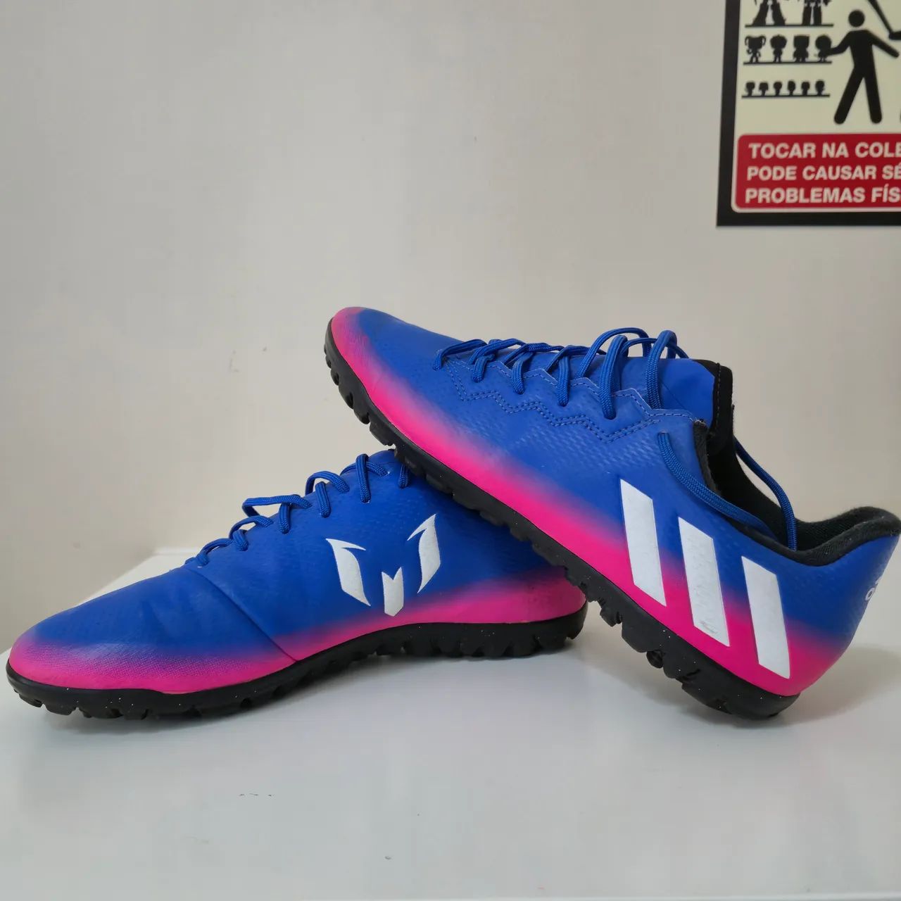 ストラト Chuteira Adidas - Original | De Trava Suíça | Cor Azul - Calçados