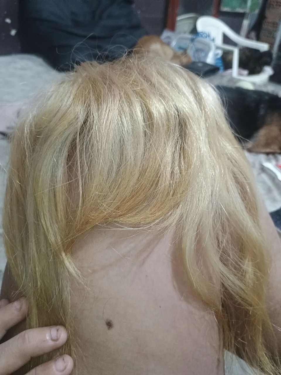 Franja loira dourada  tic tac