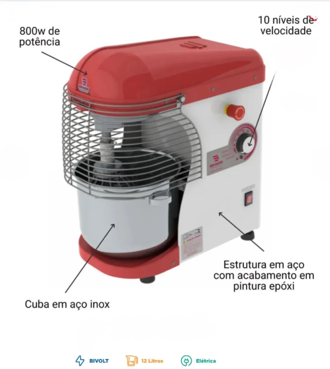 Batedeira Planetária Industrial 12L  - Foto 3