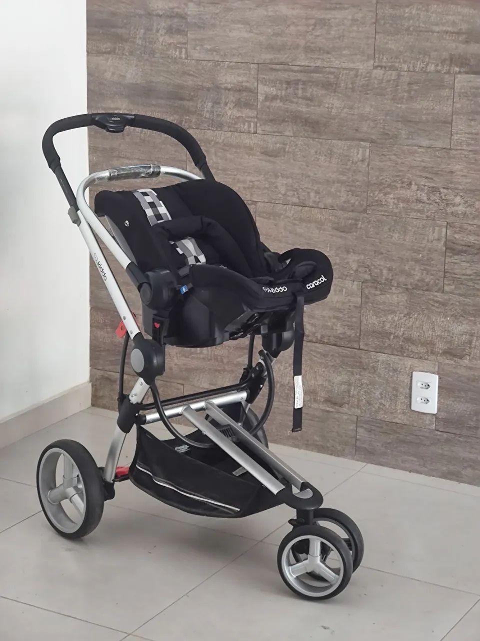 Carrinho Kiddo Compass II Completo + Bebê Conforto Com Base - Impecável - Foto 5