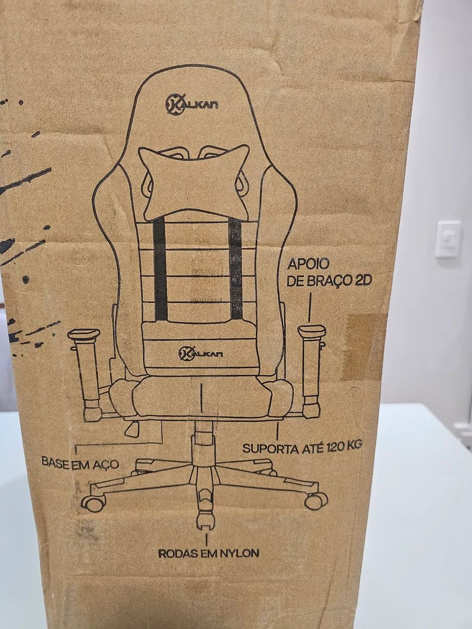Cadeira Gamer Kalkan Aesir 2D Preta - Foto 2
