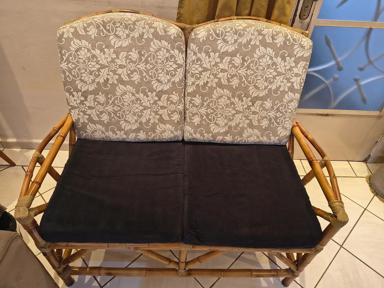 Cadeira namoradeira de bambu  - Foto 2