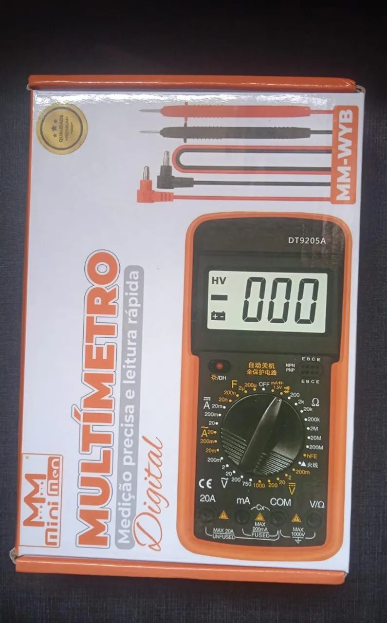 Multimetro Digital 20A DT9205A - Novo - Foto 5