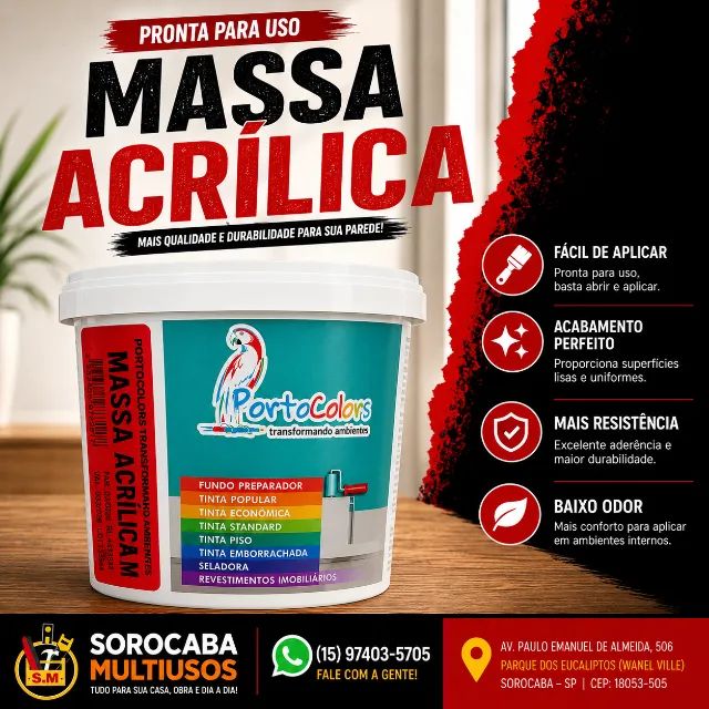 MASSA CORRIDA ACRILICA - Foto 2